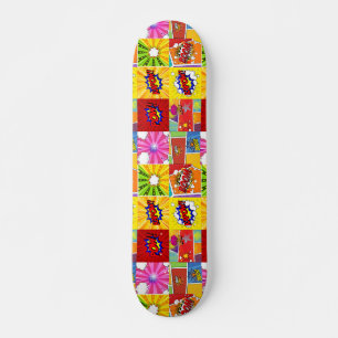 Superhero comic pop art background skateboard