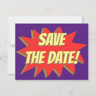 Superhero Comic Save The Date Announcement