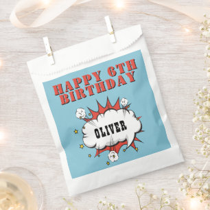 Superhero Comic Speech Bubble Happy Birthday  Favour Bags