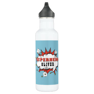 Superhero Comic Speech Cloud Boy  710 Ml Water Bottle