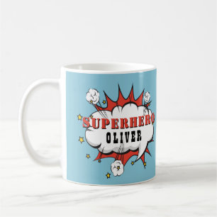 Superhero Comic Speech Cloud Boy  Coffee Mug