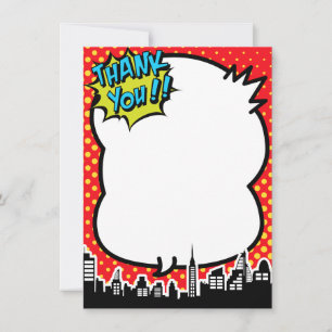 Superhero Comic Strip Thank You Notes