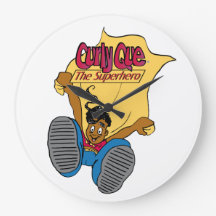 Superhero Curly Que clock