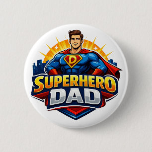 Superhero Dad 6 Cm Round Badge