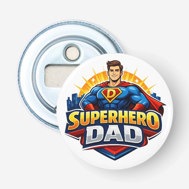 Superhero Dad Bottle Opener (Front)