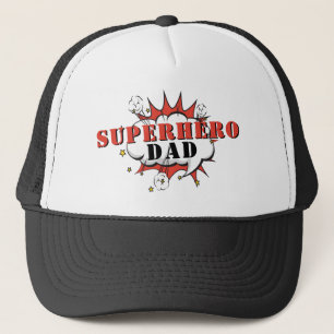 SuperHero Dad Comic Speech Bubble Father`s Day  Trucker Hat