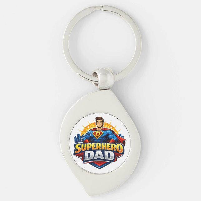 Superhero Dad Key Ring (Front)