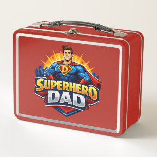 Superhero Dad Metal Lunch Box