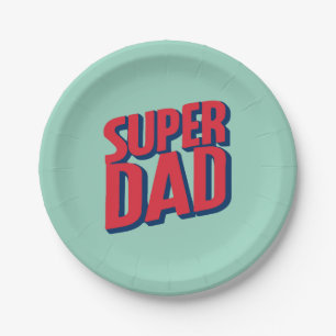Superhero Dad Paper Plate
