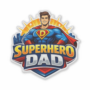 Superhero Dad Sticker