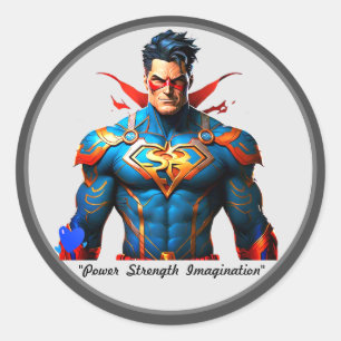 "Superhero Design Studio" Classic Round Sticker
