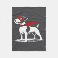 Superhero Dog Cape Illustration Funny Loyal Pet He