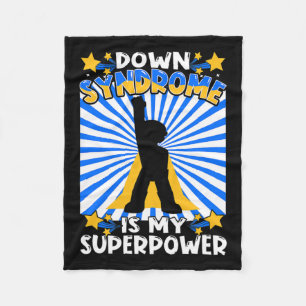 Superhero Down Syndrome Awareness Chromosome Super Fleece Blanket