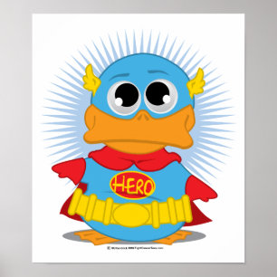 Superhero Duck Poster