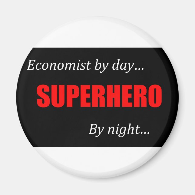 Superhero Economists Magnet (Front)