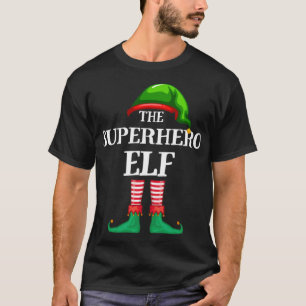 Superhero Elf Matching Family Christmas Pajama T-Shirt