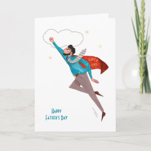 Superhero fathers day greeting card
