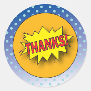 Superhero Favour Sticker