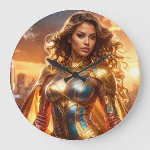 SUPERHERO - FEMALE SUPERHERO LARGE CLOCK