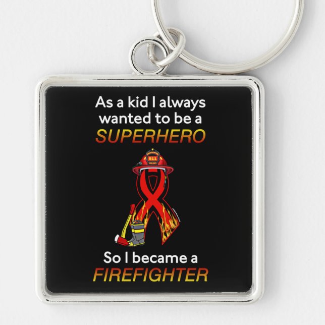 SUPERHERO...Firefighter Key Ring (Front)