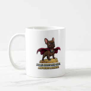 Superhero French Bulldog Cute Frenchie Hero Design Coffee Mug