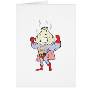 superhero garlic character