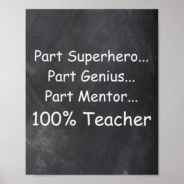 Superhero Genius Mentor Teacher Class Decoration (Front)