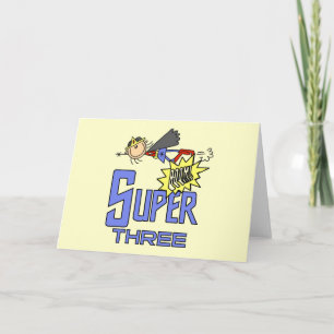 Superhero Girl 3rd Birthday Tshirts and Gifts Card
