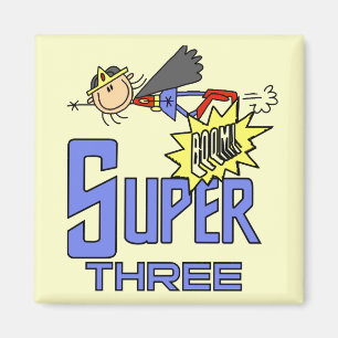 Superhero Girl 3rd Birthday Tshirts and Gifts Magnet