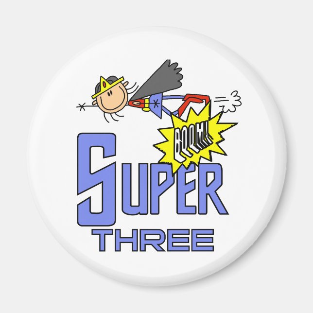 Superhero Girl 3rd Birthday Tshirts and Gifts Magnet (Front)