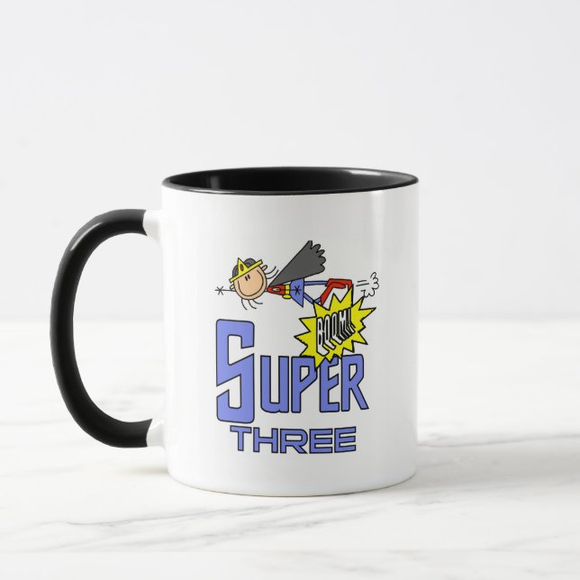 Superhero Girl 3rd Birthday Tshirts and Gifts Mug (Left)
