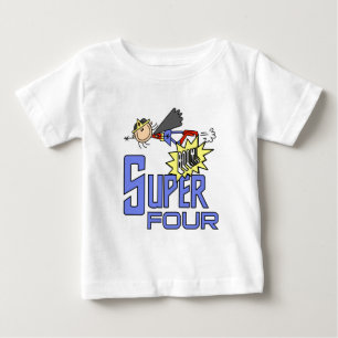 Superhero Girl 4th Birthday Tshirts and Gifts