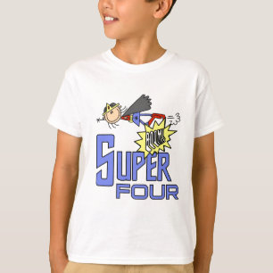Superhero Girl 4th Birthday Tshirts and Gifts