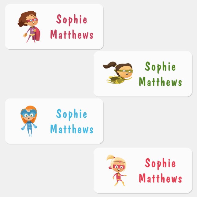 Superhero Girl Custom Personalised Name Clothing (Group)