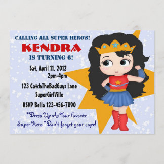 Superhero Girl Invitation