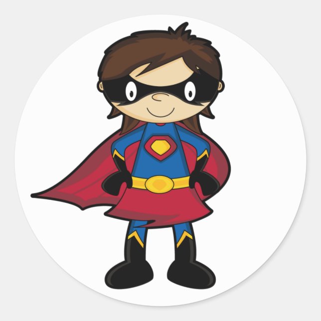 Superhero Girl Sticker (Front)