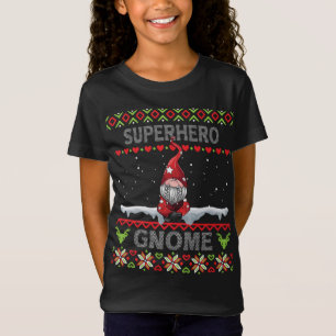 Superhero Gnome Matching family Christmas ugly PJs T-Shirt