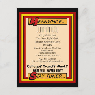 Superhero Graduate Invitation