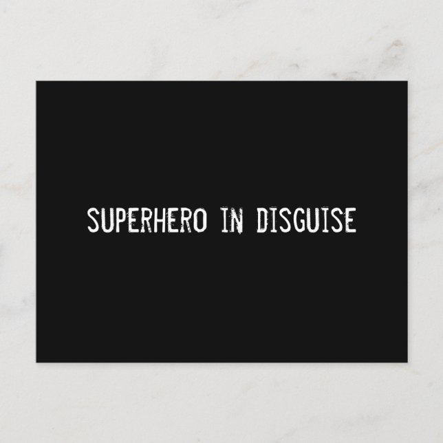 superhero in disguise postcard (Front)