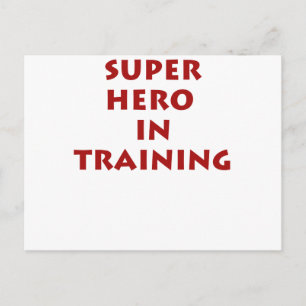 Superhero in training postcard