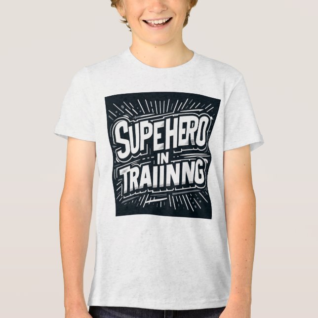 Superhero in Training Tri-Blend Shirt (Front)