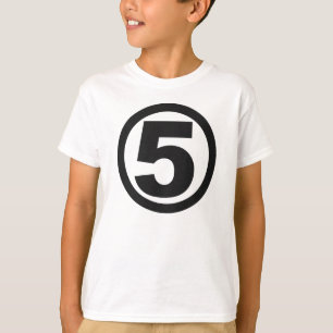 SUPERHERO inspired #5 BIRTHDAY Tee