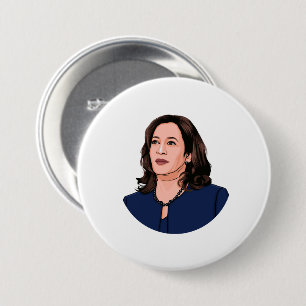 SUPERHERO KAMALA HARRIS 7.5 CM ROUND BADGE