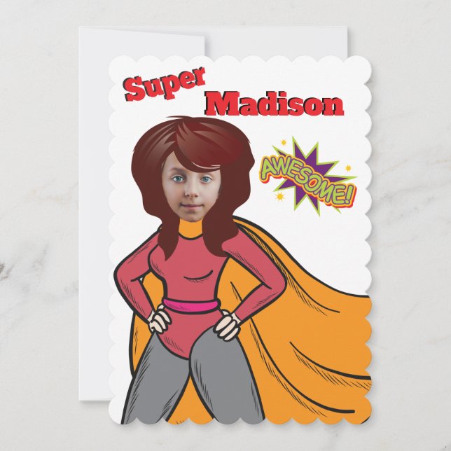 Superhero Kids Birthday Invitation (Front)
