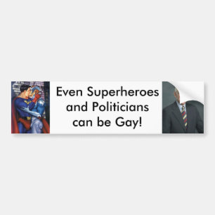 superhero, mayor, Even Superheroes and Politici... Bumper Sticker
