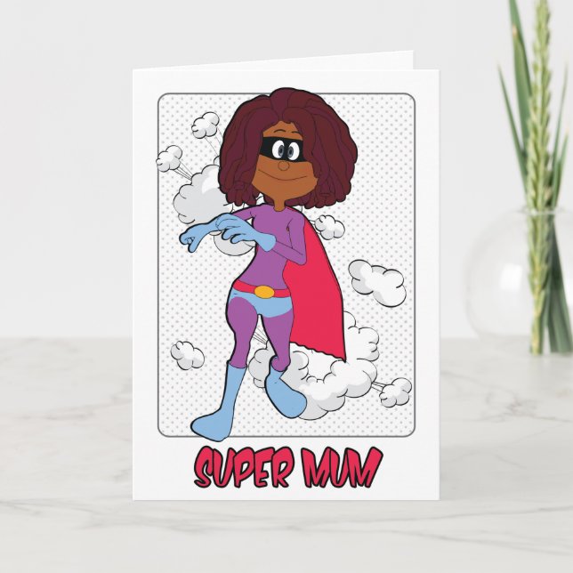 Superhero Mother's Day Card for a Super Mum (Front)