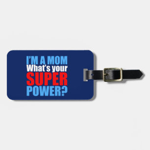 Superhero Mum Luggage Tag