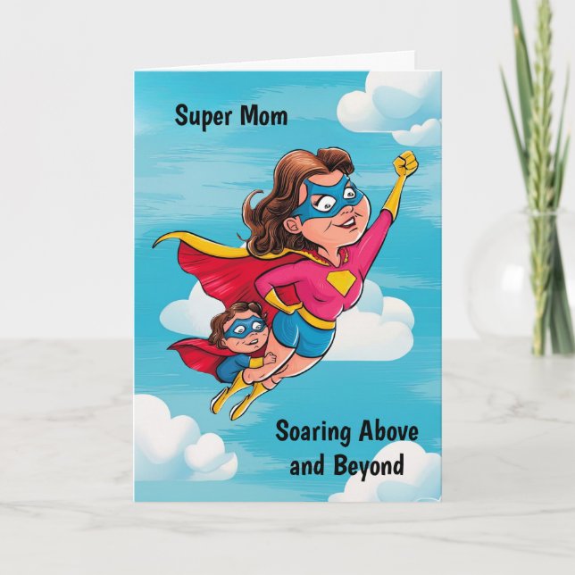 Superhero Mum Personalised Card (Front)