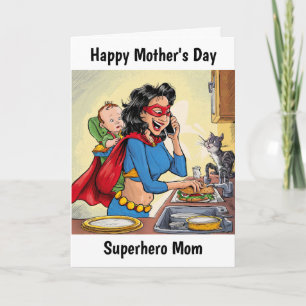 Superhero Mum Personalised Mother's Day Card