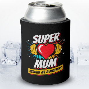 Superhero Mum - Strong As A Mother - Super Mum Can Cooler